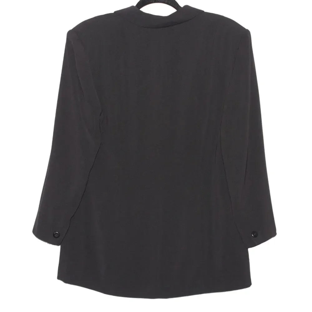 Rena Rowan Black Double Breasted Blazer Size 10